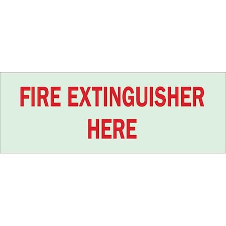 Brady Fire Extinguisher Sign, 5X14", R/GRN 80242